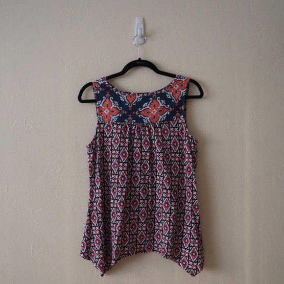 Anthropologie Akemi + Kin Galapa Sleeveless Patterned Tank Top sz M - Picture 3 of 4